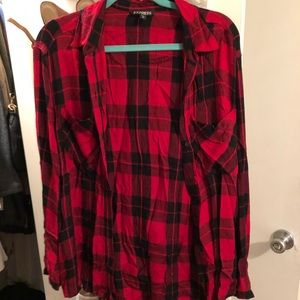 Express buffalo plaid flannel shirt